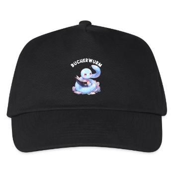 Leidenschaftlicher Leser Leserin Leseratte - Kinder Basecap - Schwarz - Vorne