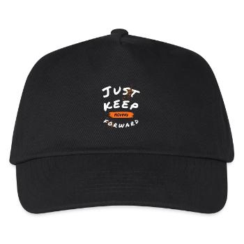 Motivierendes Movement-Design mit Spruch - Kinder Basecap - Schwarz - Vorne