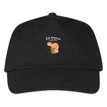 Ich bremse auch für Eichhörnchen auf Baumstumpf - Kinder Basecap - Schwarz - Vorne