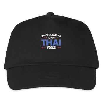 Don't force me to use my Thai voice - Kids’ Baseball Cap - black - Front