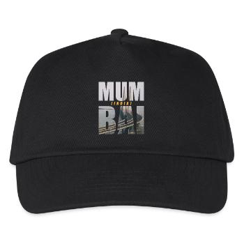Mumbai Indien Souvenir - Kinder Basecap - Schwarz - Vorne