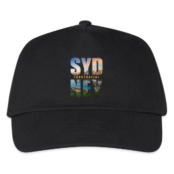 Sydney Australien Souvenir - Kinder Basecap - Schwarz - Vorne