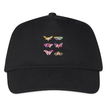 Motte TIE DYE Vintage Motten - Kinder Basecap - Schwarz - Vorne