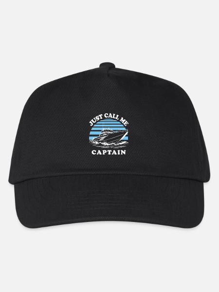 Call Me Captain | Boat - Kids’ Baseball Cap - black