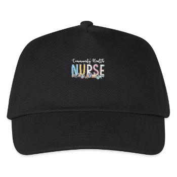 Geschenkidee Für Krankenschwestern In Der Gemeinde - Kinder Basecap - Schwarz - Vorne
