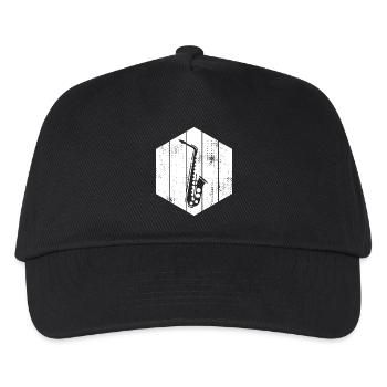 Saxophone Drawing - Kids’ Baseball Cap - black - Front
