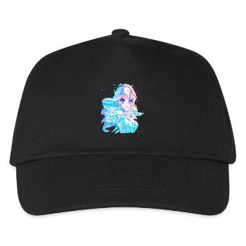 Eisprinzessin - Eiskalte Anime Schönheit - Kinder Basecap - Schwarz - Vorne