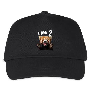2 Years Little Red Panda Pandas 2nd Birthday - Kids’ Baseball Cap - black - Front