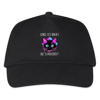 90er Motto Party Das ist mein 90er Kostüm - Kinder Basecap - Schwarz - Vorne