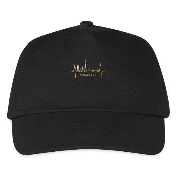 Nuremberg Skyline Heartbeat Fan Heart Love Nuremberg - Casquette de baseball Enfant - noir - Devant