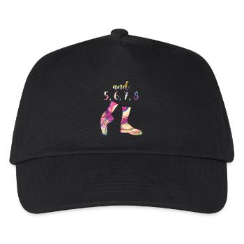 Ballett Vintage Und 5,6,7,8 Ballarina Ballett - Kinder Basecap - Schwarz - Vorne