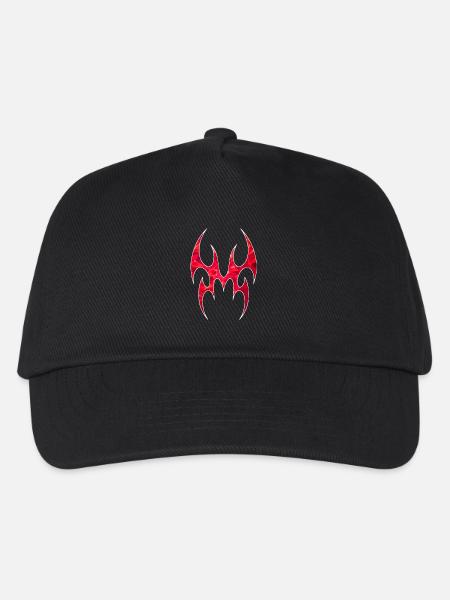 Alien Spider aus roten Polygonen - Kinder Basecap - Schwarz