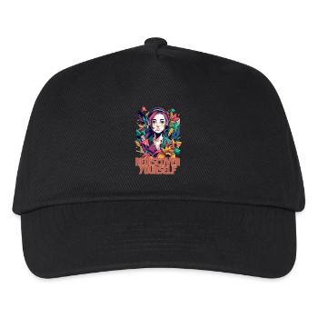Rediscover Yourself- Trendy Aesthetic Graphic - Kids’ Baseball Cap - black - Front