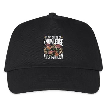 Enseignant Graines de plantes de fleurs sauvages de la connaissance - Casquette de baseball Enfant - noir - Devant