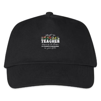 Teacher Funny Flower Classroom Jungle - Kids’ Baseball Cap - black - Front