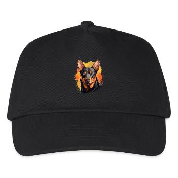 Hund Australian Kelpie - Kinder Basecap - Schwarz - Vorne