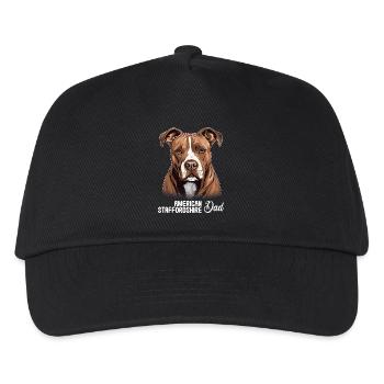 Hund American Staffordshire - Kinder Basecap - Schwarz - Vorne