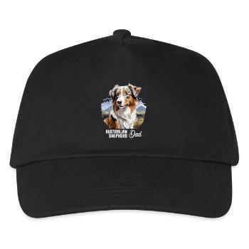 Hund Australian Shepherd - Kinder Basecap - Schwarz - Vorne