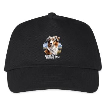 Hund Australian Shepherd - Kinder Basecap - Schwarz - Vorne