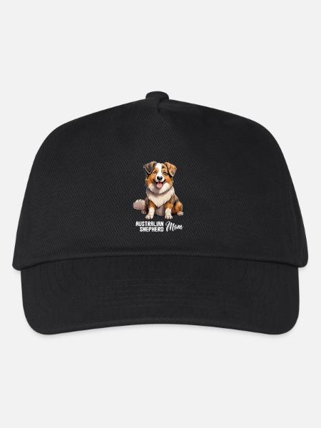 Hund Australian Shepherd - Kinder Basecap - Schwarz