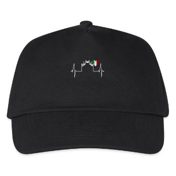 Mailand Skyline Italien Herzschlag Fan Love Milano - Kinder Basecap - Schwarz - Vorne