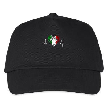 Mailand Skyline Italien Herzschlag Fan Love Milano - Kinder Basecap - Schwarz - Vorne
