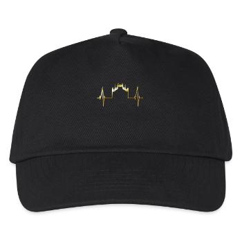 Mailand Skyline Italien Herzschlag Fan Love Milano - Kinder Basecap - Schwarz - Vorne
