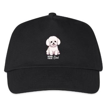 Hund Bichon Friesé - Kinder Basecap - Schwarz - Vorne