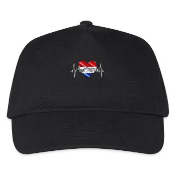 Amsterdam Skyline Netherlands Heartbeat Holland - Kids’ Baseball Cap - black - Front