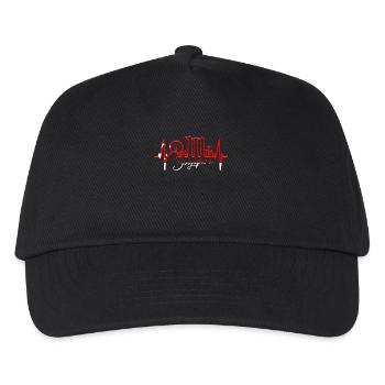 Singapore Skyline Heartbeat Asia I Love Singapore - Kids’ Baseball Cap - black - Front