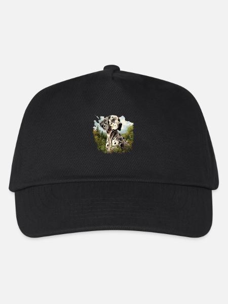 Hund Dalmatiner - Kinder Basecap - Schwarz