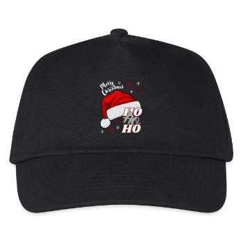 Frohe Weihnachten HO HO HO HO - Kinder Basecap - Schwarz - Vorne