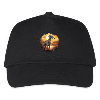 Chien lévrier - Casquette de baseball Enfant - noir - Devant