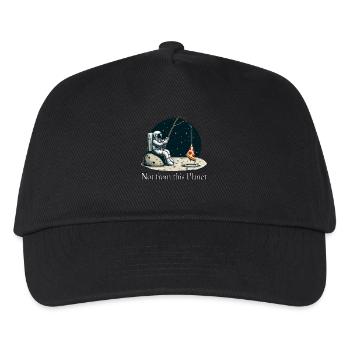 Astronaut Pizza Fishing in Space - Kids’ Baseball Cap - black - Front