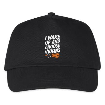 Violinist I Wake Up And Choose Violins Violin - Kids’ Baseball Cap - black - Front