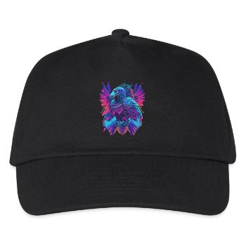 Neon Adler Synthwave Adler - Kids’ Baseball Cap - black - Front