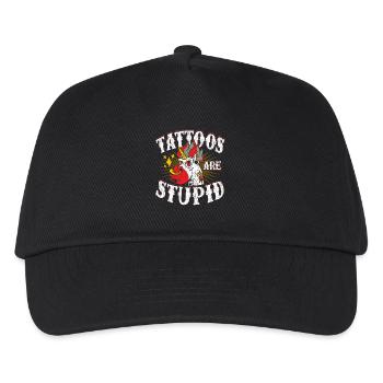 Tattoos sind dumm - Kinder Basecap - Schwarz - Vorne
