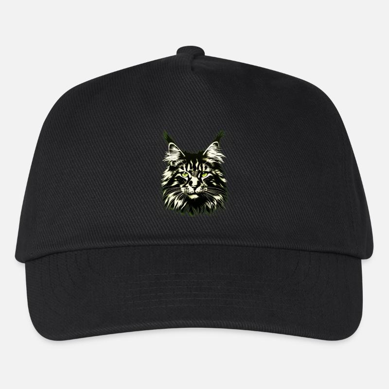 Kat ansigt - Basecap til børn - sort