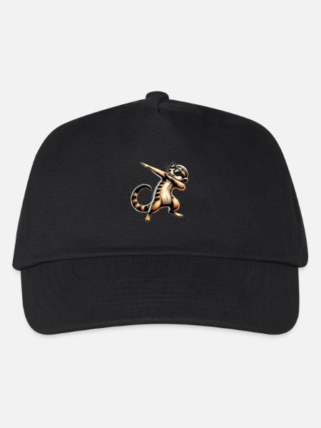 Dabbing Erdmännchen mit Sonnenbrille Cool Erdmännchen - Kinder Basecap - Schwarz