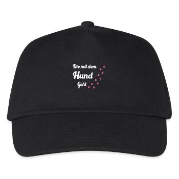 The one who walks with the dog Dogs Mom - Kids’ Baseball Cap - black - Front