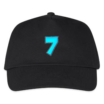 7 - Sieben - Kinder Basecap - Schwarz - Vorne