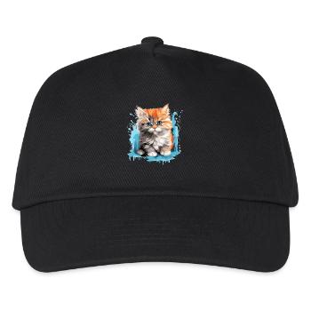 Persian Cat Perser Katze - Kinder Basecap - Schwarz - Vorne