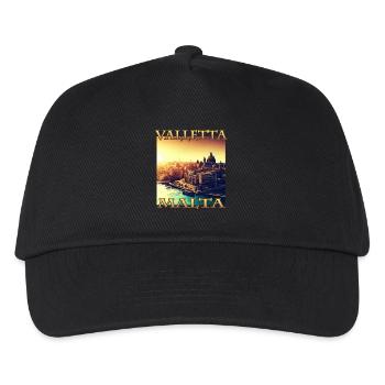 Sunset in Valletta: City Harbour in - Kids’ Baseball Cap - black - Front