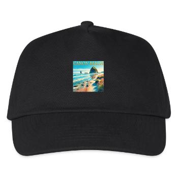 Cannon Beach Oregon Beach Vacation Design - Kids’ Baseball Cap - black - Front