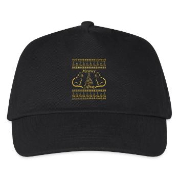 Meowy Catmas Christmas Cat Lover Christmas Mood - Kids’ Baseball Cap - black - Front