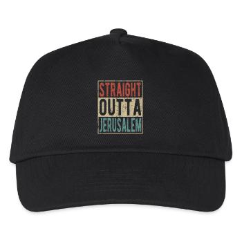 Straight outta Jerusalem - Kids’ Baseball Cap - black - Front
