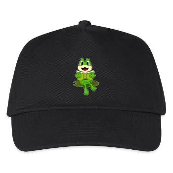 Frog Nerd Book - Kids’ Baseball Cap - black - Front