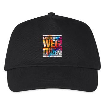 Tänzerin Festival Aus dem Weg ich muss tanzen - Kinder Basecap - Schwarz - Vorne