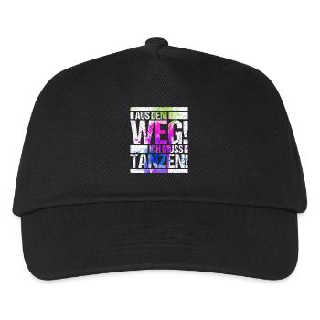 Tänzerin Festival Aus dem Weg ich muss tanzen - Kinder Basecap - Schwarz - Vorne
