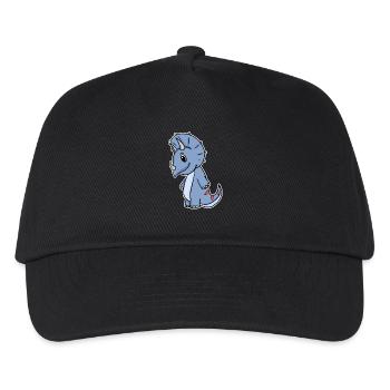 Dinosaurier Dino - Kinder Basecap - Schwarz - Vorne